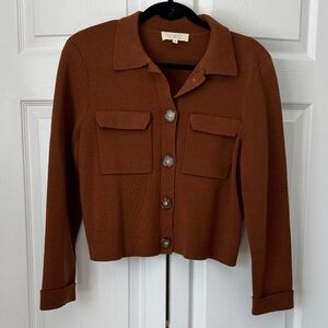 Sezane Brown Cardigan Sweater